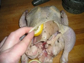 Geflügel/ Zitronen - Thymian Hähnchen - Rezept