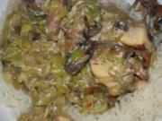 Reis mit Pilz - Lauch - Gemüse - Rezept