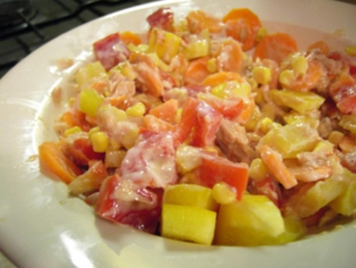 Salate: Fixer Thunfisch-Rohkost Salat - Rezept