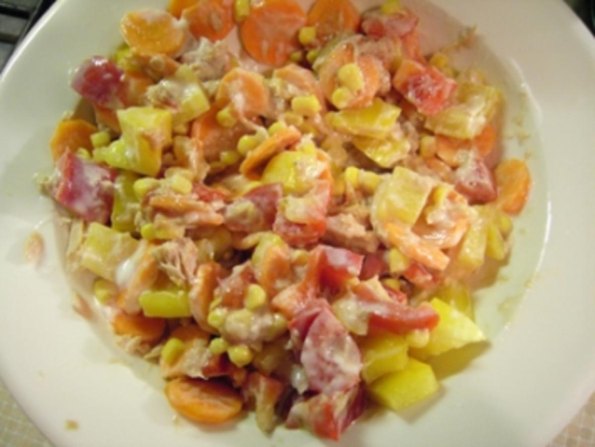 Bilder für Salate: Fixer Thunfisch-Rohkost Salat - Rezept