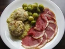 Käseknödel mit feinem Carpaccio von der Gänsebrust - Rezept