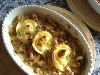 Gratin von frischen Pfifferlingen - Rezept