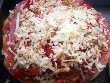 Rezept: Salami Pizza Salami Pizza - Rezept