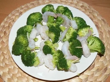 Rezept: Garnelen-Broccoli-Spiesschen Garnelen-Broccoli-Spiesschen - Rezept