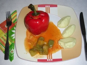 Rezept: Gefüllte Paprikaschoten Gefüllte Paprikaschoten - Rezept