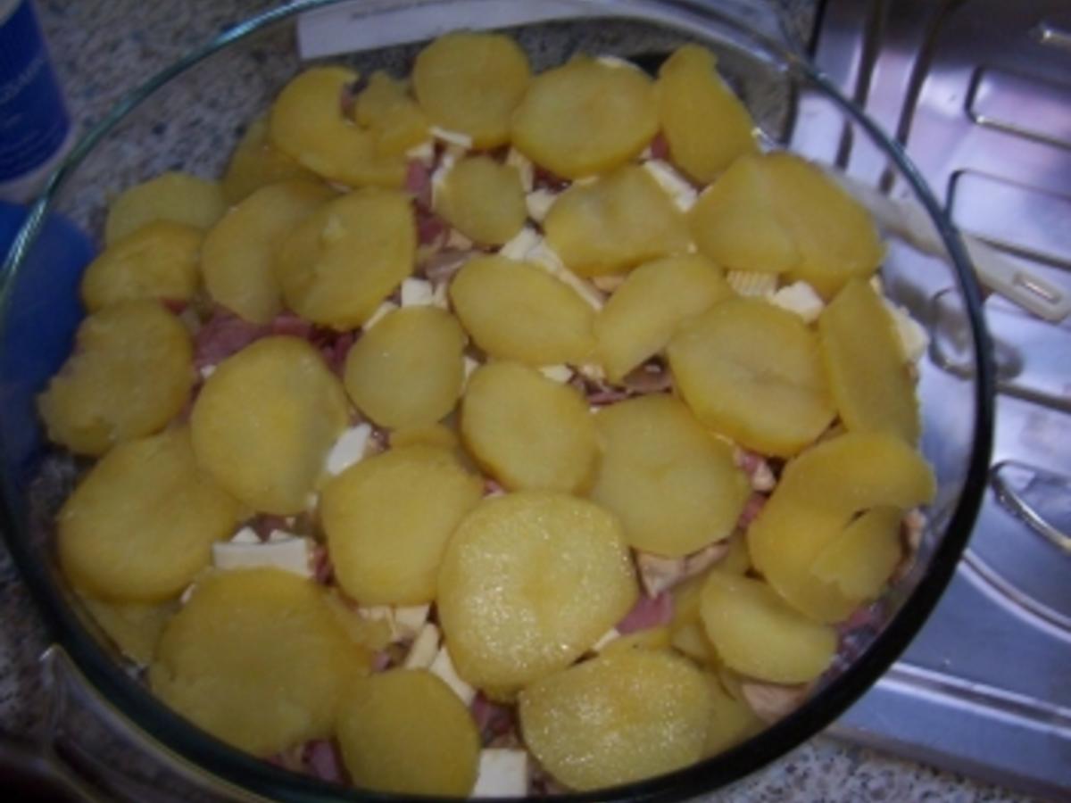 Gaby´s deftiger Kartoffelauflauf - schnell &amp; einfach - 192 kcal/100g