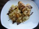 Winter-Obstsalat mit gefüllten Pfannkuchen - Rezept