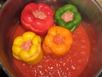 Rezept: Bunte gefüllte Paprika Bild Nr. 6 Bunte gefüllte Paprika - Rezept - Bild Nr. 6