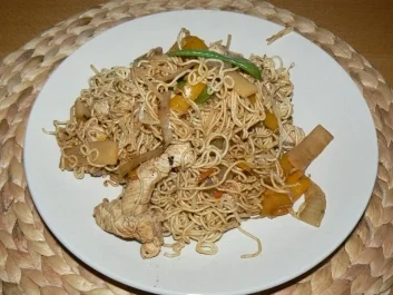 pikante Mie-Nudelpfanne - Rezept