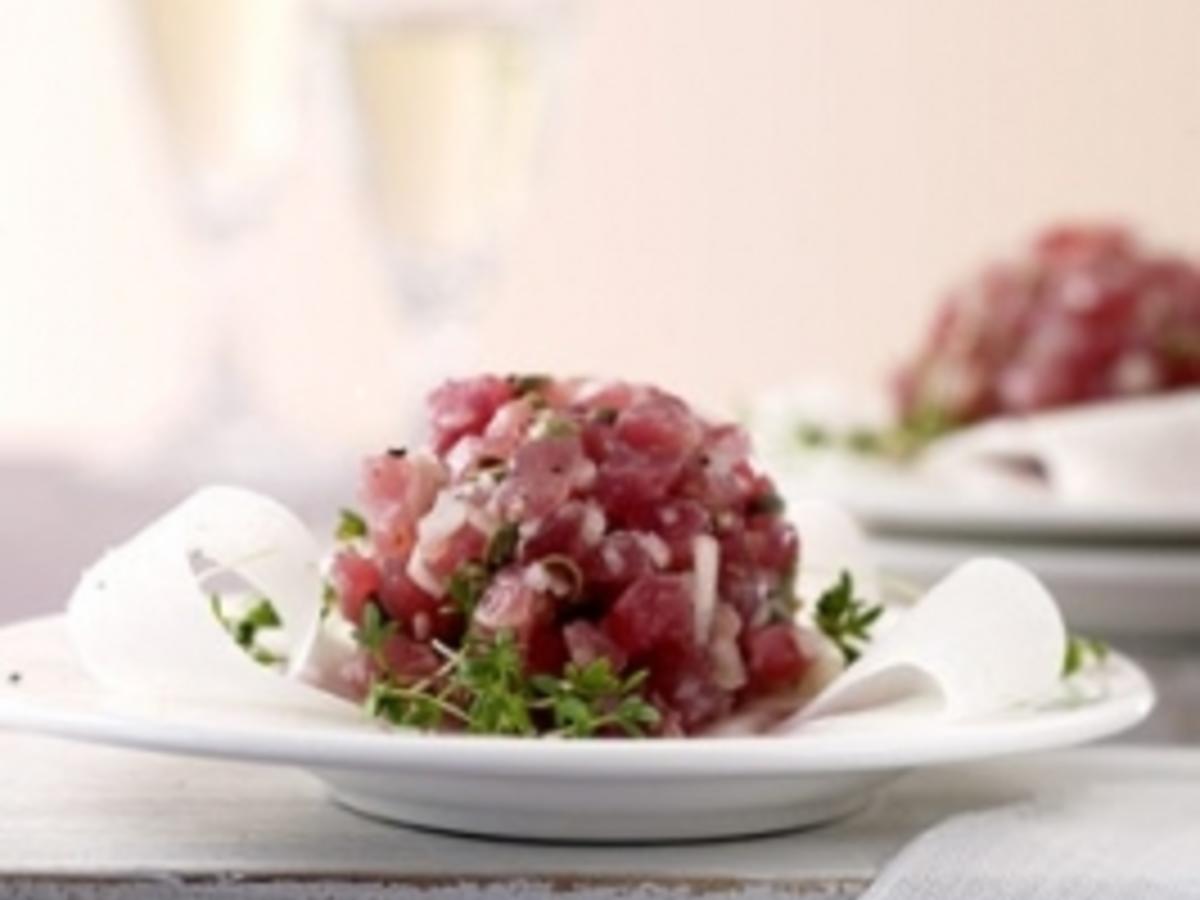 Thunfischtatar mit Rettich und Aceto Balsamico bianco - Rezept mit Bild ...