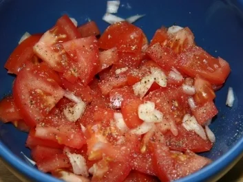 Rezept: Tomatensalat blitzschnell Tomatensalat blitzschnell - Rezept