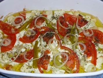 Rezept: Schafskäse gegrillt - mediteran Schafskäse gegrillt - mediteran - Rezept