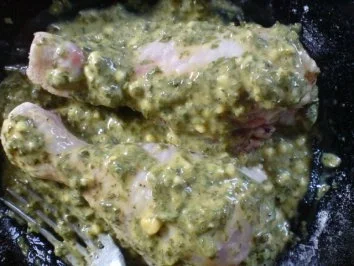 Rezept: Hähnchenschenkel im Kräutermantel Bild Nr. 11 Hähnchenschenkel im Kräutermantel - Rezept - Bild Nr. 11