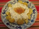 Pellkartoffeln mit Quark und Speckstippe - Rezept