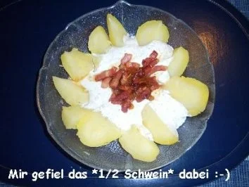 Pellkartoffeln mit Quark und Speckstippe - Rezept - Bild Nr. 3