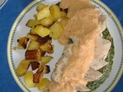 Rezept: Poulardenbrust auf Spinateierkuchen Poulardenbrust auf Spinateierkuchen - Rezept