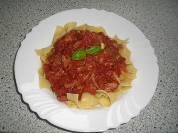 Bandnudeln mit Thunfisch - Rezept