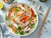 Salate : Asiatischer  Glasnudel - Salat mit Pouletbrust und Austernpilzen - Rezept - Bild Nr. 2
