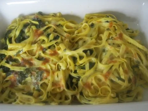 Rezept: Spinat-Nudelauflauf Bild Nr. 2 Spinat-Nudelauflauf - Rezept - Bild Nr. 2