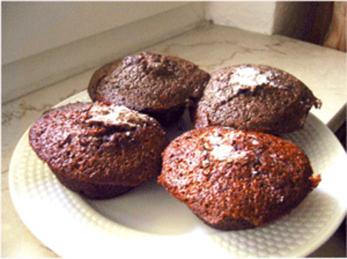 Schokomuffins - Biscuite juste cuit au chocolat - Rezept