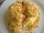 Kasselerrücken mit Sauerkrautkruste,Kürbisbutter und Kartoffelpürree - Rezept