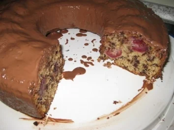 Schokoladenkuchen mit Kirschen - Rezept