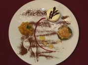 Eierlikörmousse mit Feigen und Quittenkompott - Rezept