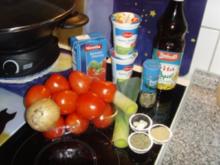 Tomatensuppe mit Lauch und saure Sahne - Rezept