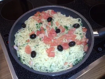 Bandnudel mit Scampi - Rezept