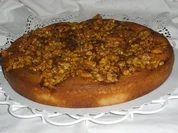 Apfelkuchen mit Calvados-Nusskrokant - Rezept