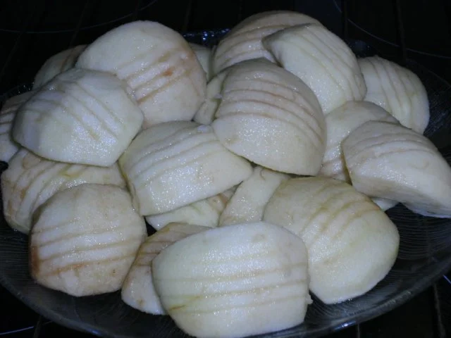 Apfelkuchen mit Calvados-Nusskrokant - Rezept - Bild Nr. 4