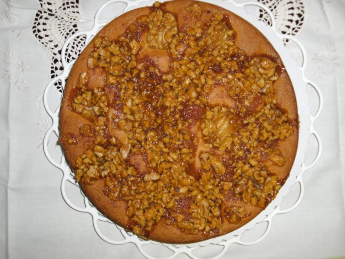 Apfelkuchen mit Calvados-Nusskrokant - Rezept - Bild Nr. 12