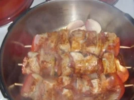 Rezept: Fleischspieße mit Speck Bild Nr. 2 Fleischspieße mit Speck - Rezept - Bild Nr. 2