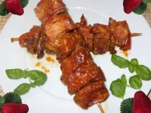 Rezept: Fleischspieße mit Speck Bild Nr. 4 Fleischspieße mit Speck - Rezept - Bild Nr. 4