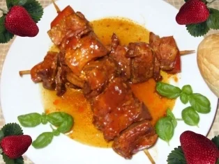 Rezept: Fleischspieße mit Speck Bild Nr. 5 Fleischspieße mit Speck - Rezept - Bild Nr. 5