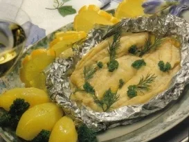 Rezept: Scholle in der Folie Scholle in der Folie - Rezept