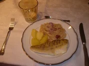 Zander auf Rahmsauerkraut - Rezept