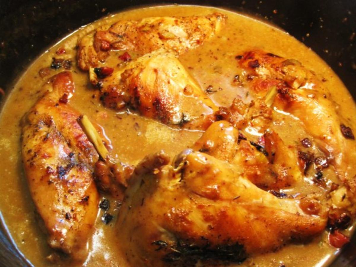 Kaninchenkeulen in Senfrahm - Rezept mit Bild - kochbar.de