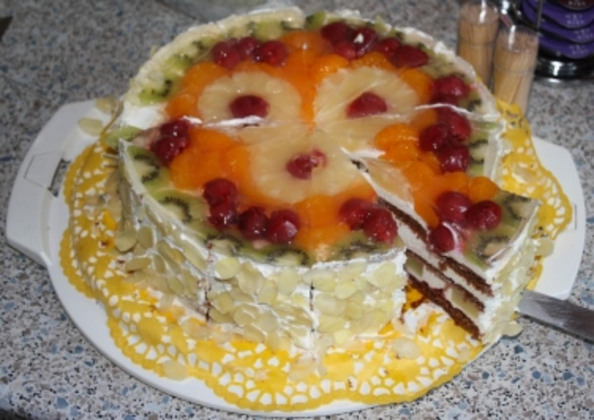 Sahne-Quark Früchte Torte - Rezept - Bild Nr. 4