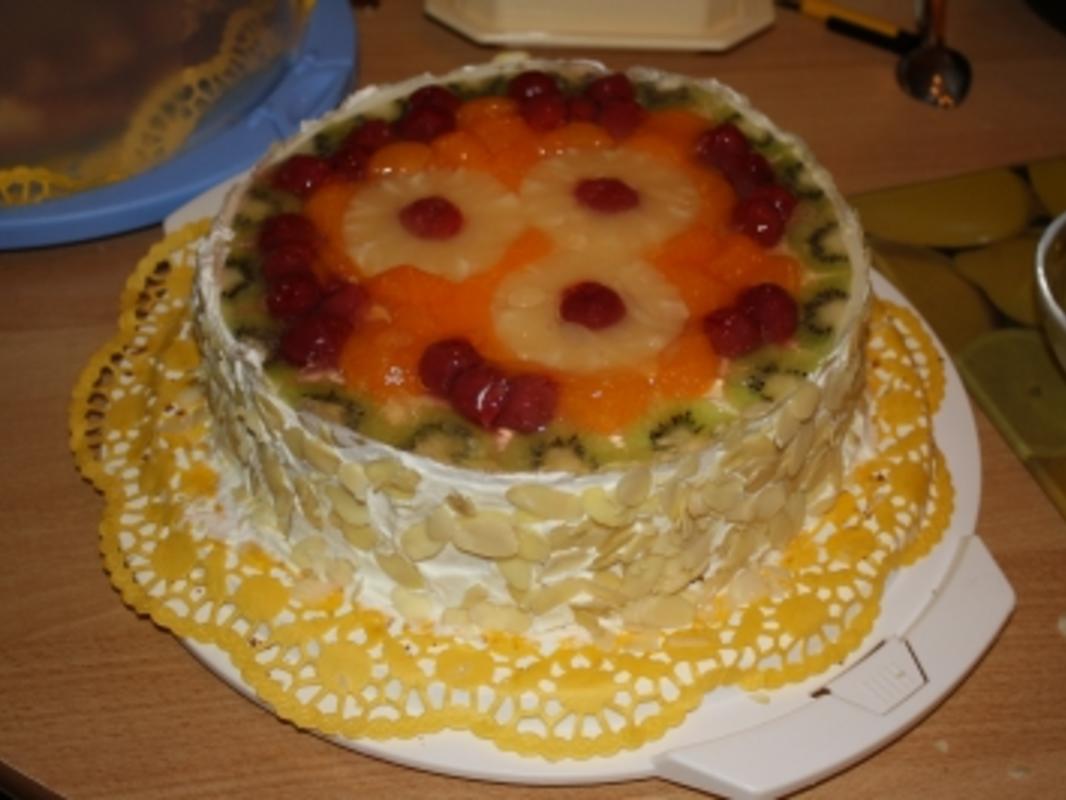 Sahne-Quark Früchte Torte - Rezept mit Bild - kochbar.de