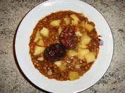 Linsensuppe mit Blutwurst - Rezept