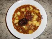 Linsensuppe mit Blutwurst - Rezept