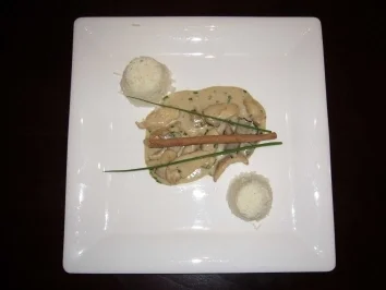 Putengeschnetzeltes in Scotch-Zimt-Rahm an Duftreistimbale - Rezept