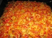 Rezept: Deftiger Blechkuchen mit Hackfleisch und Gemüse Deftiger Blechkuchen mit Hackfleisch und Gemüse - Rezept