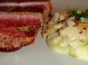 Risotto mit Fenchel und American Beef Semerrollen-Steaks - Rezept