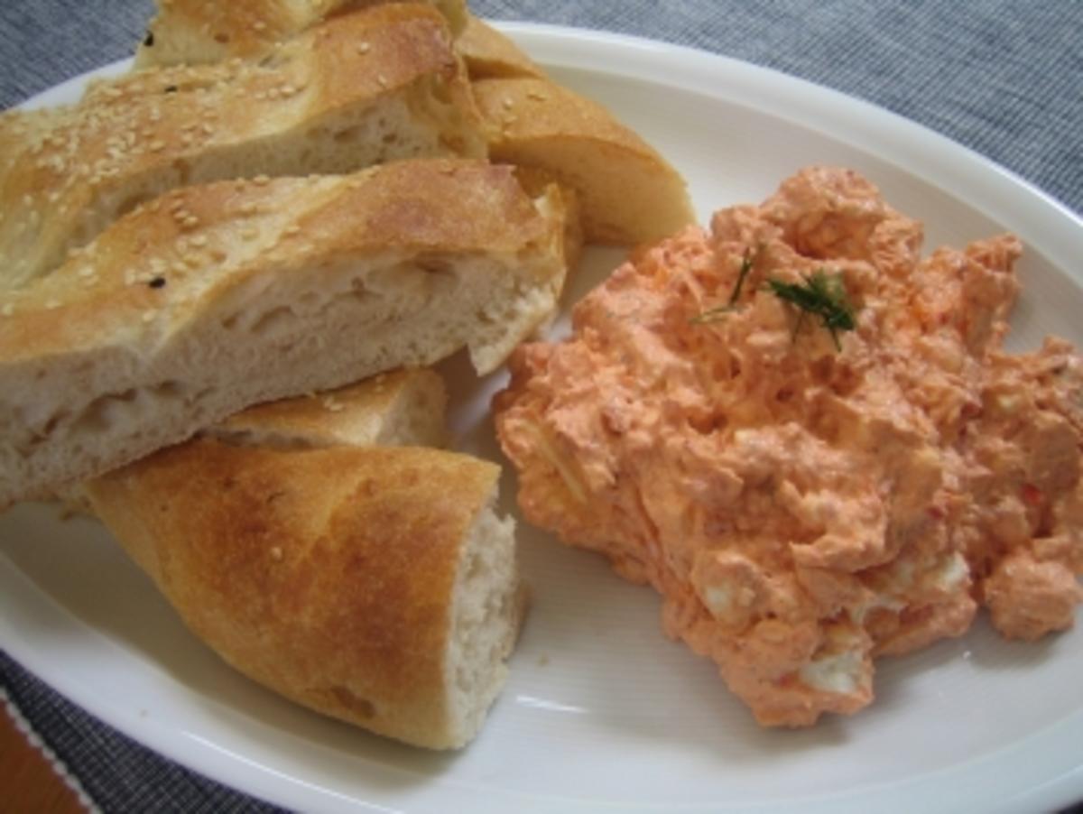 Paprika-Feta-Knoblauch Dip - Rezept