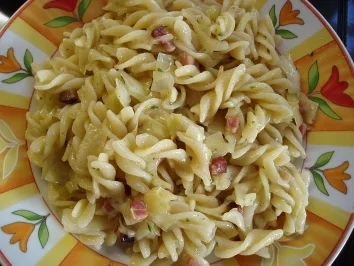 Klassische Krautfleckerl mit Speck - Rezept