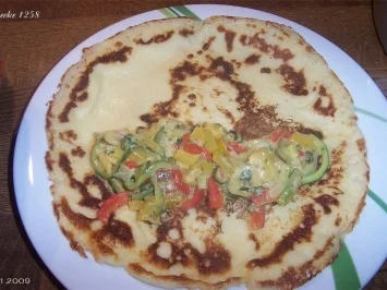 Gratinierte Pfannkuchen mit Gemüsefüllung - Rezept - Bild Nr. 4