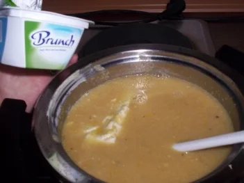 Mais-Cremesuppe mit knusprigen Speckstreifen - Rezept - Bild Nr. 6