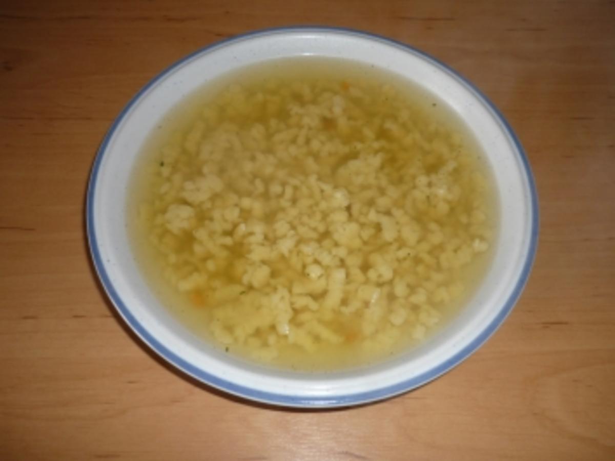 Riebelesuppe Schnell gemacht und die Riebele mag unsere Tochter ...